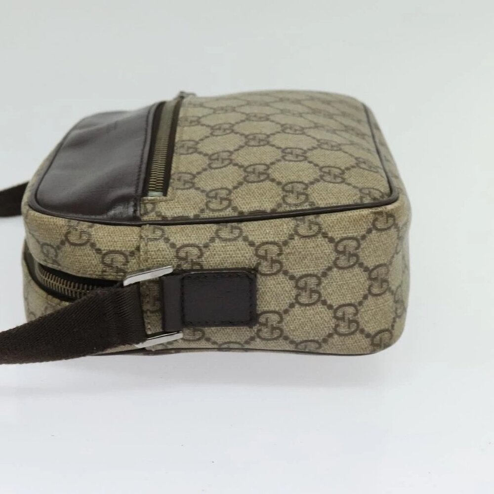 GUCCI GG Supreme Shoulder Bag PVC Beige Gold - Picture 3 of 16